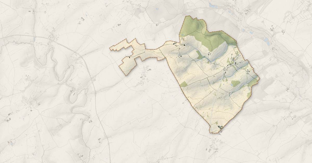 Portrait cartographique de Villers-Vermont : relief, eau, forêts, bâti et voies, calculés à partir des données de l'IGN