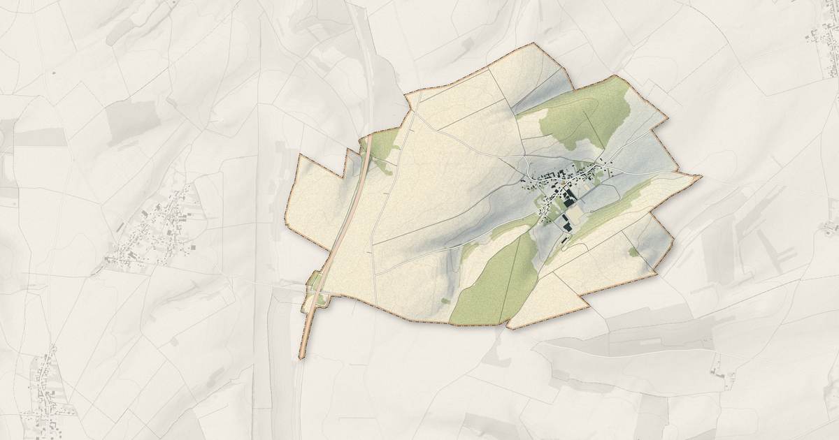 Portrait cartographique de Villers-Vicomte : relief, eau, forêts, bâti et voies, calculés à partir des données de l'IGN