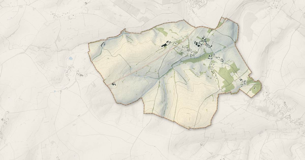 Portrait cartographique de Wambez : relief, eau, forêts, bâti et voies, calculés à partir des données de l'IGN