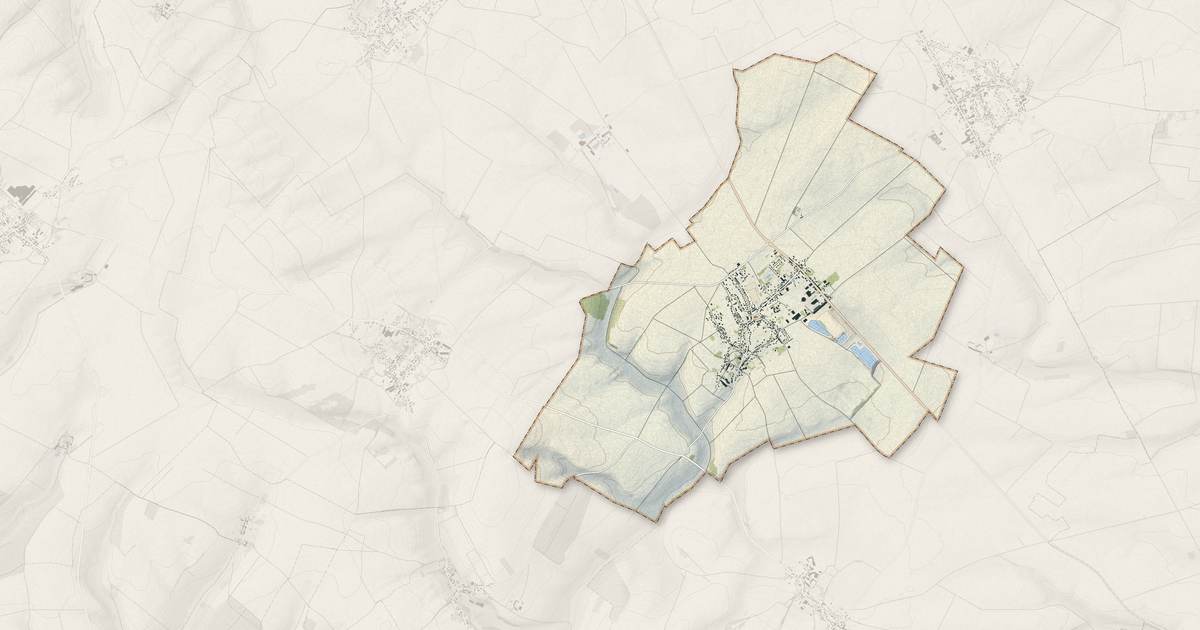 Portrait cartographique de Wavignies : relief, eau, forêts, bâti et voies, calculés à partir des données de l'IGN