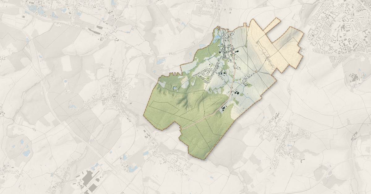 Portrait cartographique de Aux Marais : relief, eau, forêts, bâti et voies, calculés à partir des données de l'IGN