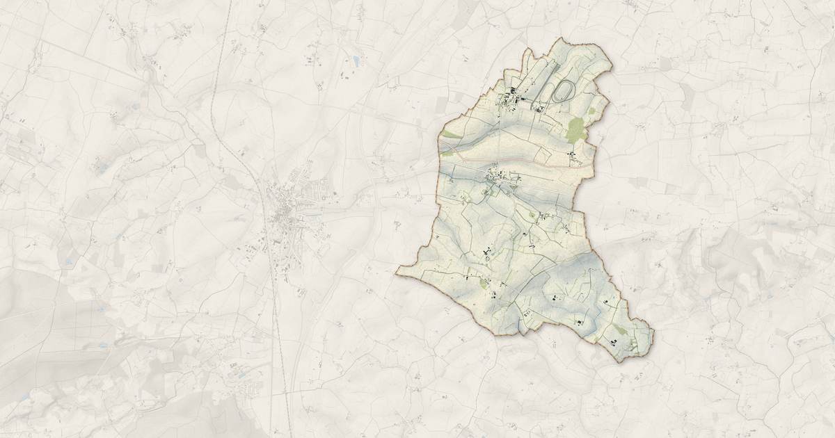 Portrait cartographique de Aunou-sur-Orne : relief, eau, forêts, bâti et voies, calculés à partir des données de l'IGN