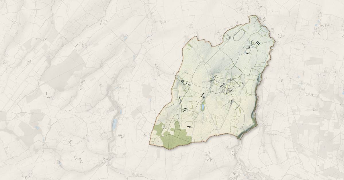 Portrait cartographique de Avoine : relief, eau, forêts, bâti et voies, calculés à partir des données de l'IGN
