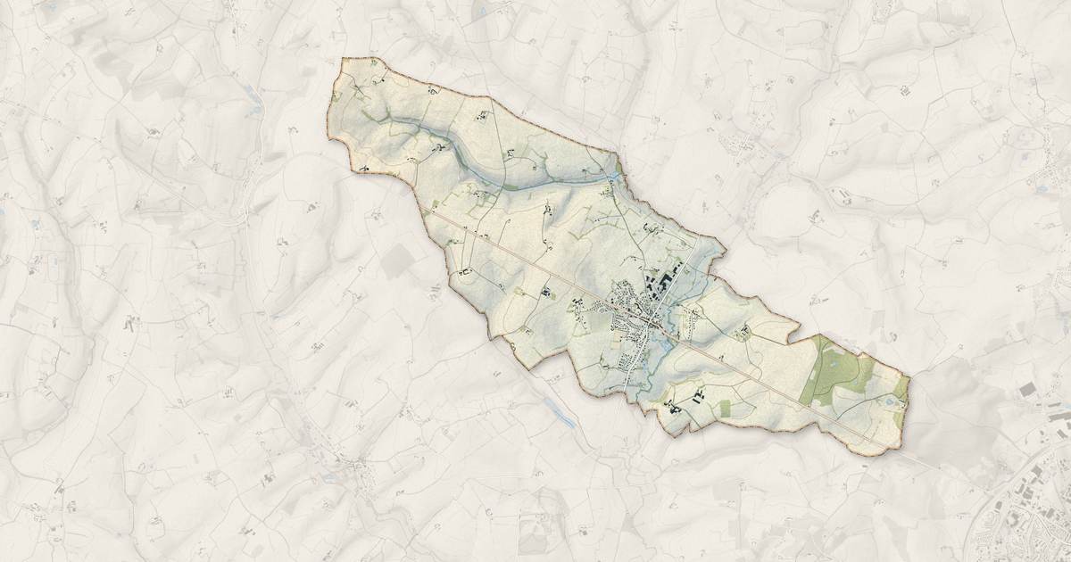 Portrait cartographique de Berd'huis : relief, eau, forêts, bâti et voies, calculés à partir des données de l'IGN