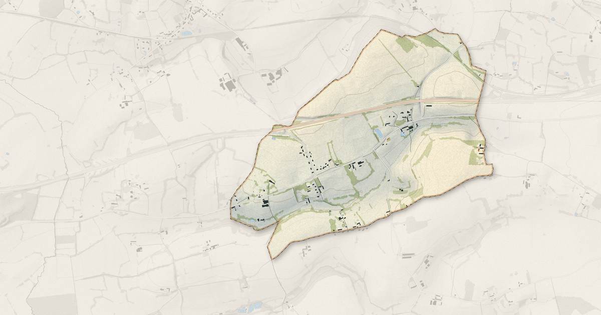 Portrait cartographique de Boëcé : relief, eau, forêts, bâti et voies, calculés à partir des données de l'IGN