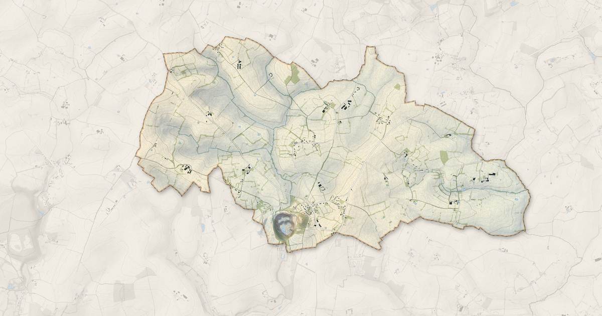 Portrait cartographique de Boitron : relief, eau, forêts, bâti et voies, calculés à partir des données de l'IGN