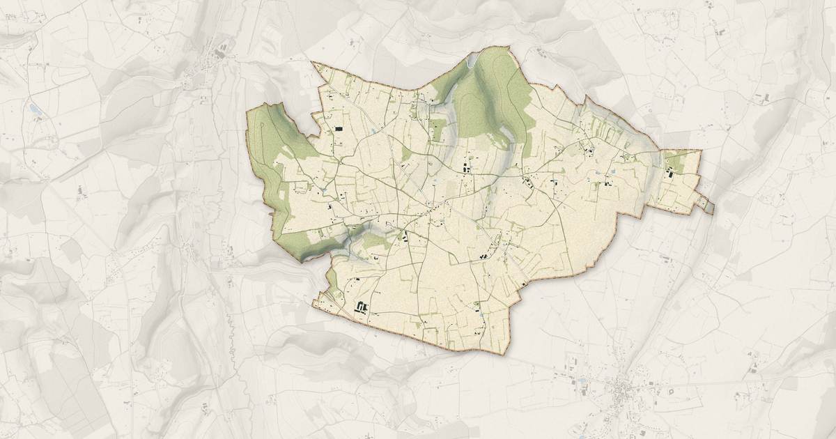 Portrait cartographique de Le Bosc-Renoult : relief, eau, forêts, bâti et voies, calculés à partir des données de l'IGN