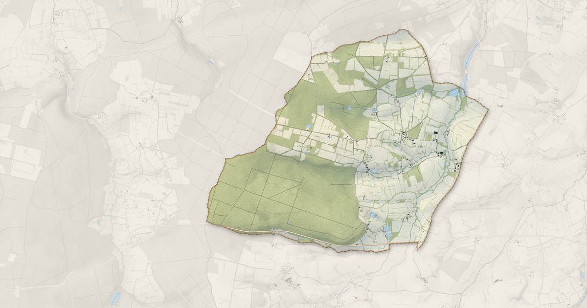 Portrait cartographique de Le Cercueil : relief, eau, forêts, bâti et voies, calculés à partir des données de l'IGN