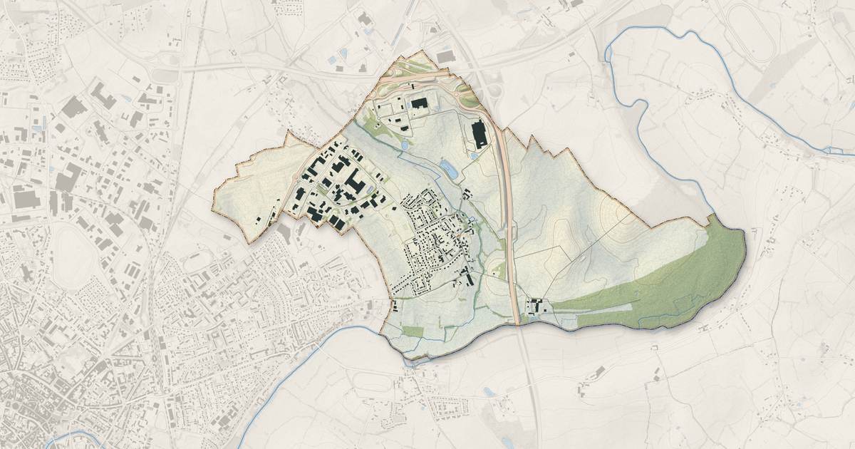 Portrait cartographique de Cerisé : relief, eau, forêts, bâti et voies, calculés à partir des données de l'IGN