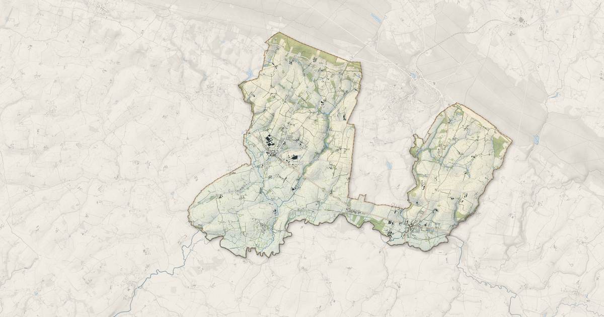 Portrait cartographique de Rives d'Andaine : relief, eau, forêts, bâti et voies, calculés à partir des données de l'IGN