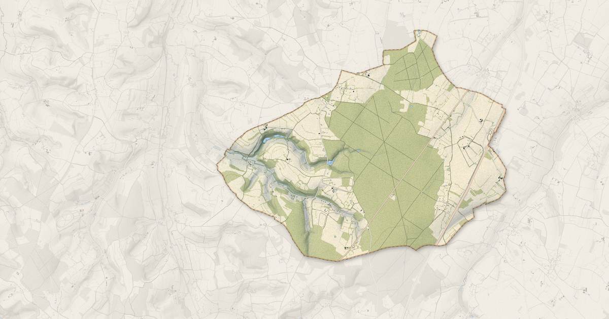 Portrait cartographique de Chaumont : relief, eau, forêts, bâti et voies, calculés à partir des données de l'IGN