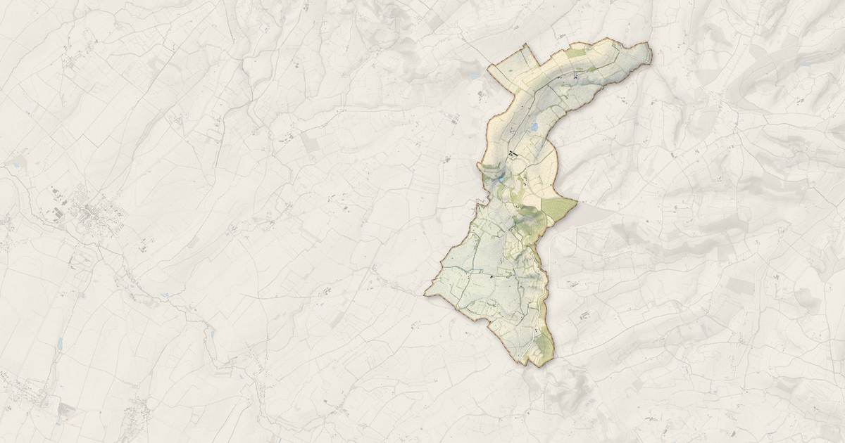 Portrait cartographique de Coudehard : relief, eau, forêts, bâti et voies, calculés à partir des données de l'IGN