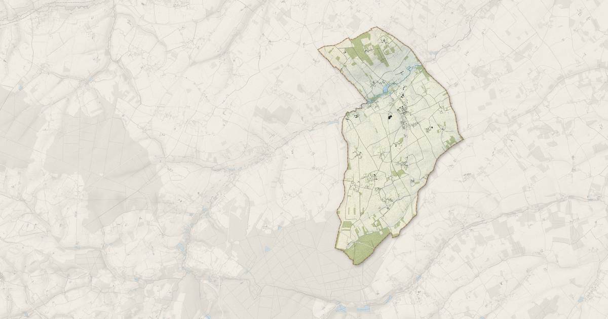 Portrait cartographique de Crulai : relief, eau, forêts, bâti et voies, calculés à partir des données de l'IGN