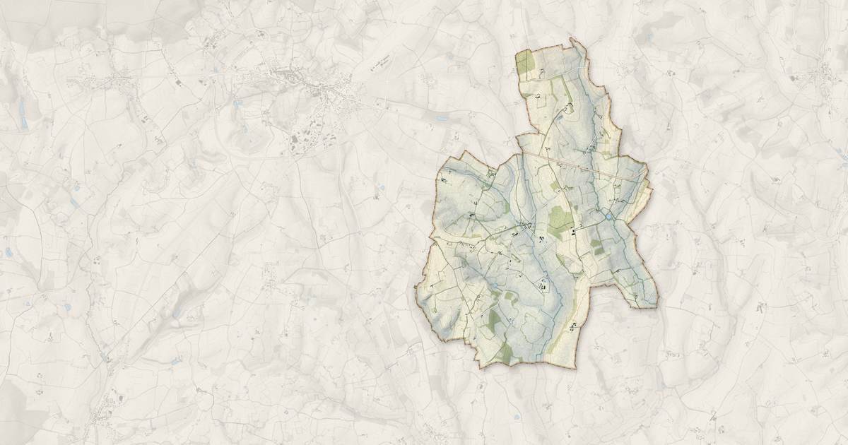 Portrait cartographique de Dame-Marie : relief, eau, forêts, bâti et voies, calculés à partir des données de l'IGN