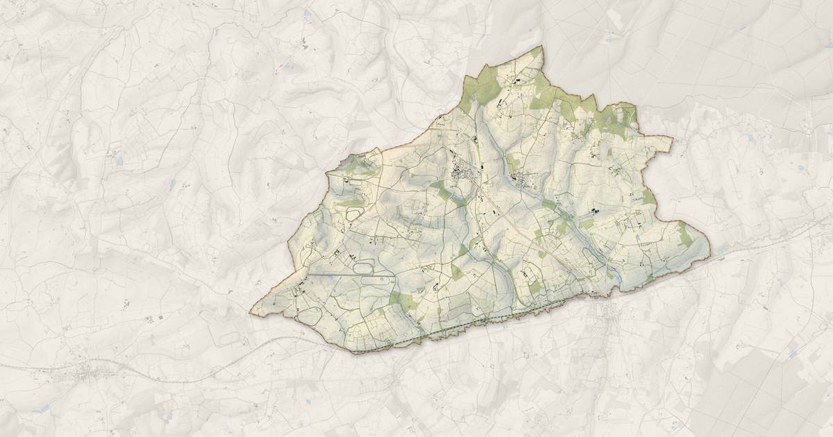 Portrait cartographique de Échauffour : relief, eau, forêts, bâti et voies, calculés à partir des données de l'IGN