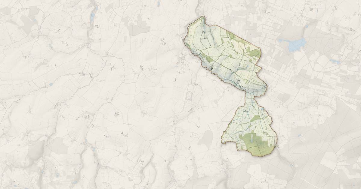 Portrait cartographique de Francheville : relief, eau, forêts, bâti et voies, calculés à partir des données de l'IGN