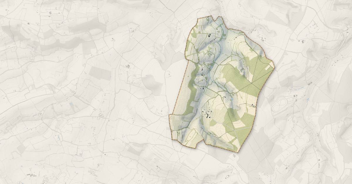 Portrait cartographique de La Fresnaie-Fayel : relief, eau, forêts, bâti et voies, calculés à partir des données de l'IGN
