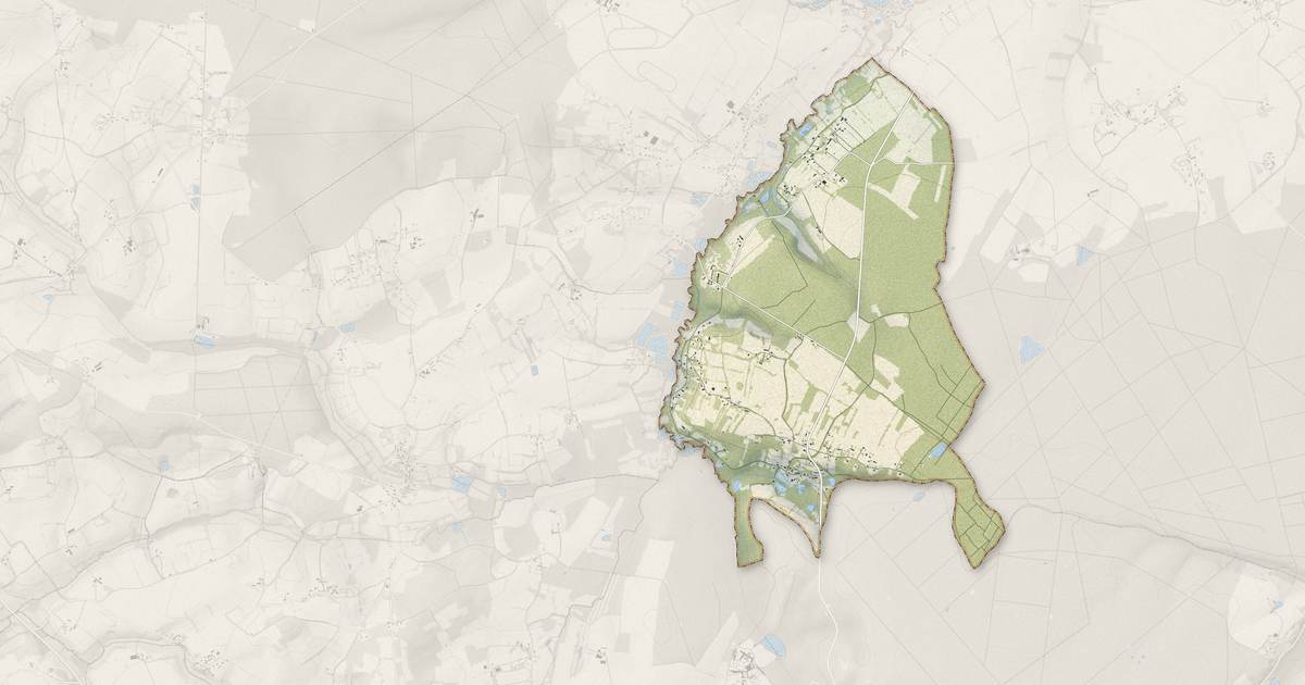 Portrait cartographique de Les Genettes : relief, eau, forêts, bâti et voies, calculés à partir des données de l'IGN