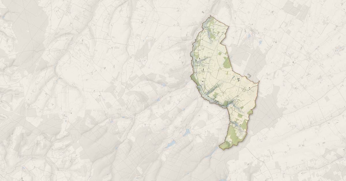Portrait cartographique de La Gonfrière : relief, eau, forêts, bâti et voies, calculés à partir des données de l'IGN