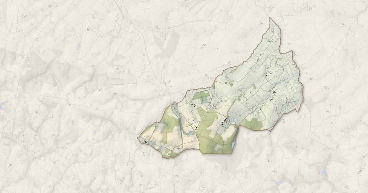 Portrait cartographique de Le Grais : relief, eau, forêts, bâti et voies, calculés à partir des données de l'IGN