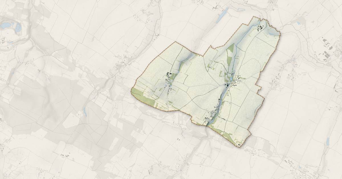 Portrait cartographique de Guêprei : relief, eau, forêts, bâti et voies, calculés à partir des données de l'IGN