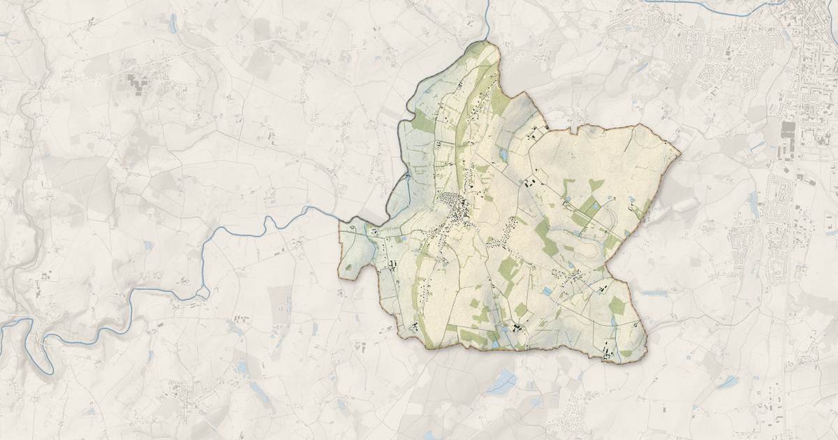 Portrait cartographique de Héloup : relief, eau, forêts, bâti et voies, calculés à partir des données de l'IGN