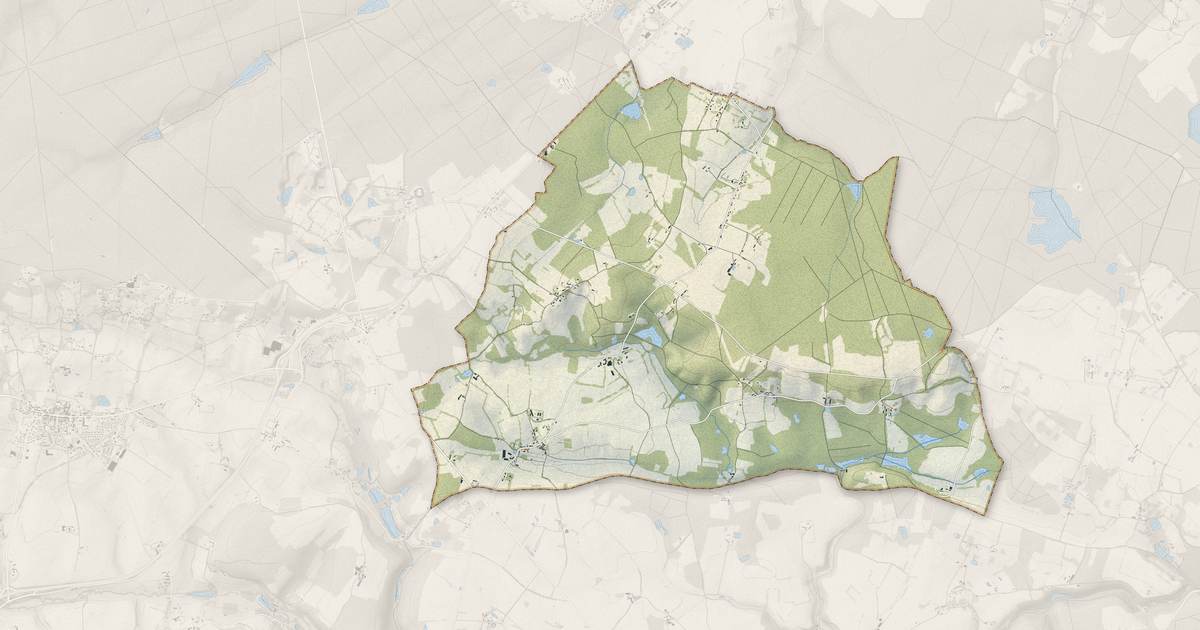 Portrait cartographique de L'Hôme-Chamondot : relief, eau, forêts, bâti et voies, calculés à partir des données de l'IGN