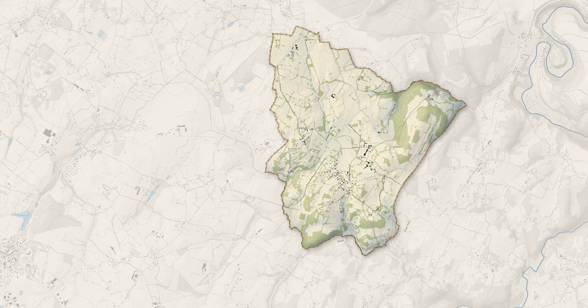 Portrait cartographique de La Lande-Saint-Siméon : relief, eau, forêts, bâti et voies, calculés à partir des données de l'IGN