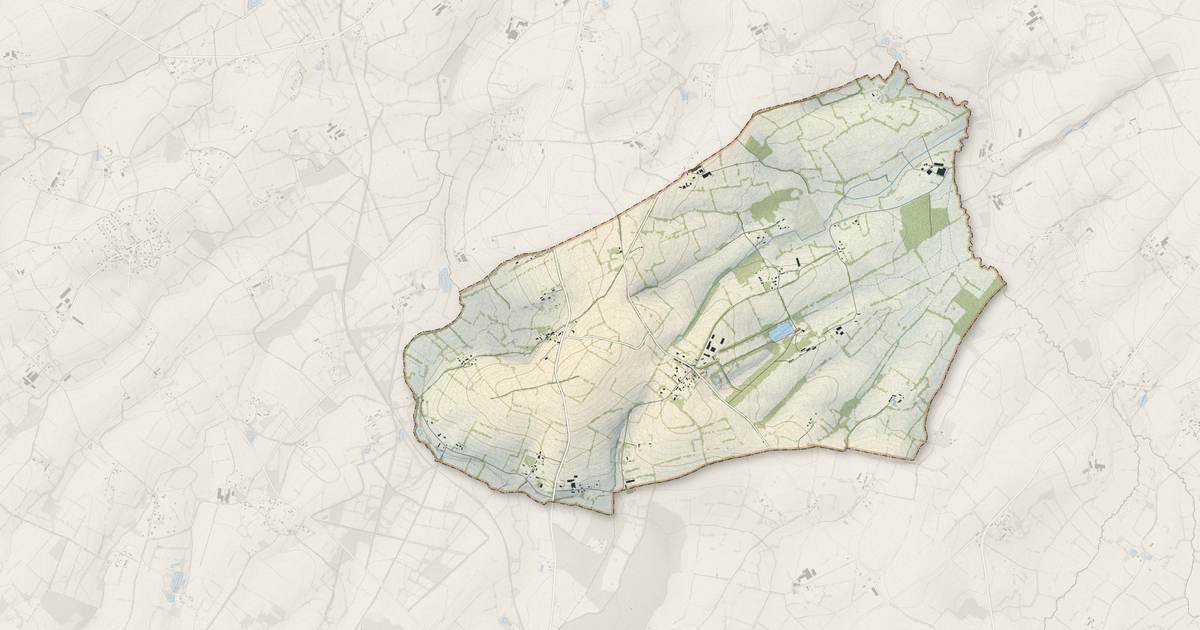 Portrait cartographique de Lignou : relief, eau, forêts, bâti et voies, calculés à partir des données de l'IGN
