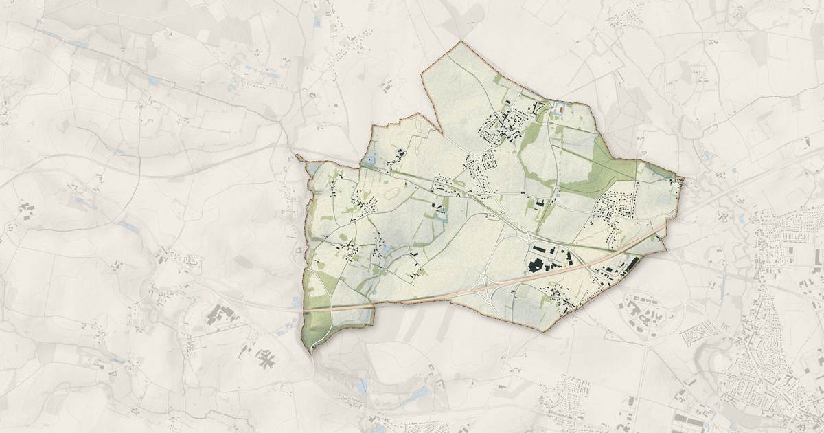 Portrait cartographique de Lonrai : relief, eau, forêts, bâti et voies, calculés à partir des données de l'IGN