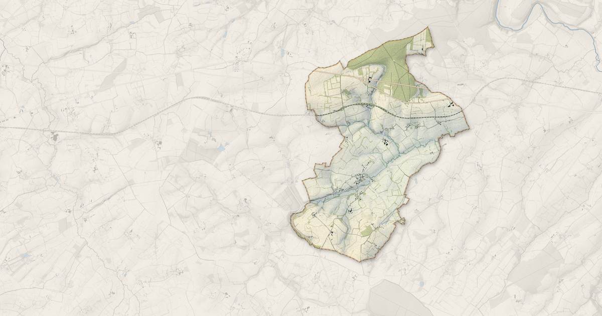 Portrait cartographique de Lougé-sur-Maire : relief, eau, forêts, bâti et voies, calculés à partir des données de l'IGN