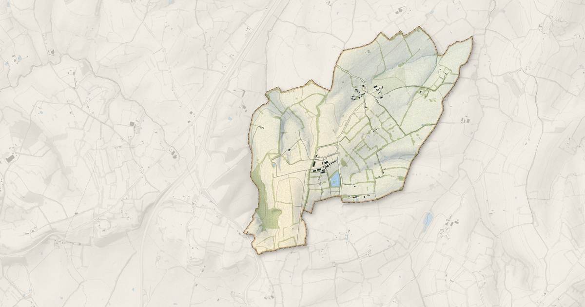 Portrait cartographique de Le Ménil-Vicomte : relief, eau, forêts, bâti et voies, calculés à partir des données de l'IGN