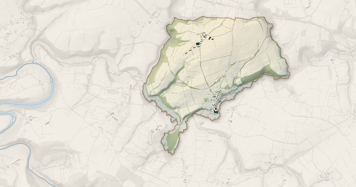 Portrait cartographique de Ménil-Vin : relief, eau, forêts, bâti et voies, calculés à partir des données de l'IGN