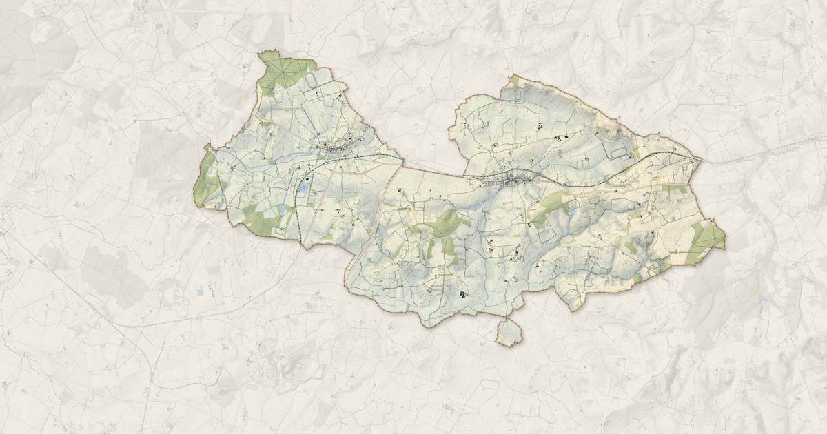 Portrait cartographique de Merlerault-le-Pin : relief, eau, forêts, bâti et voies, calculés à partir des données de l'IGN