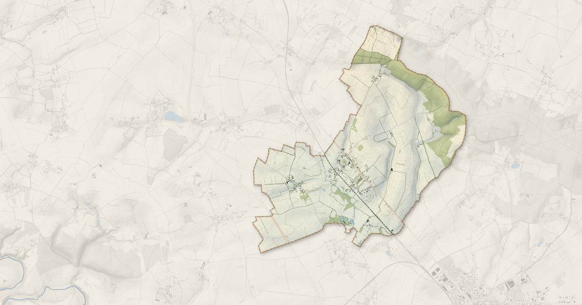 Portrait cartographique de Occagnes : relief, eau, forêts, bâti et voies, calculés à partir des données de l'IGN