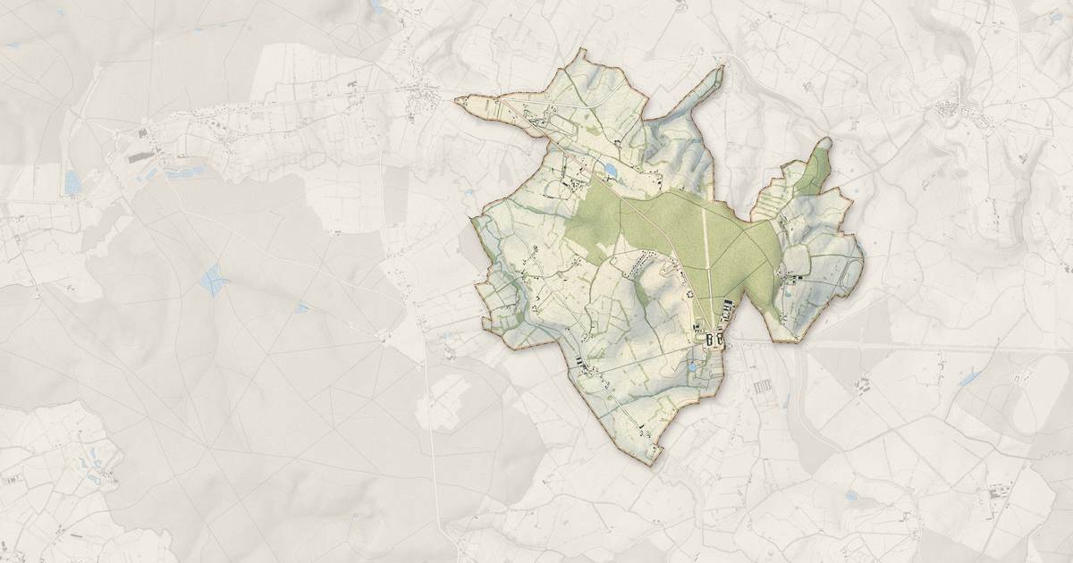 Portrait cartographique de Le Pin-au-Haras : relief, eau, forêts, bâti et voies, calculés à partir des données de l'IGN