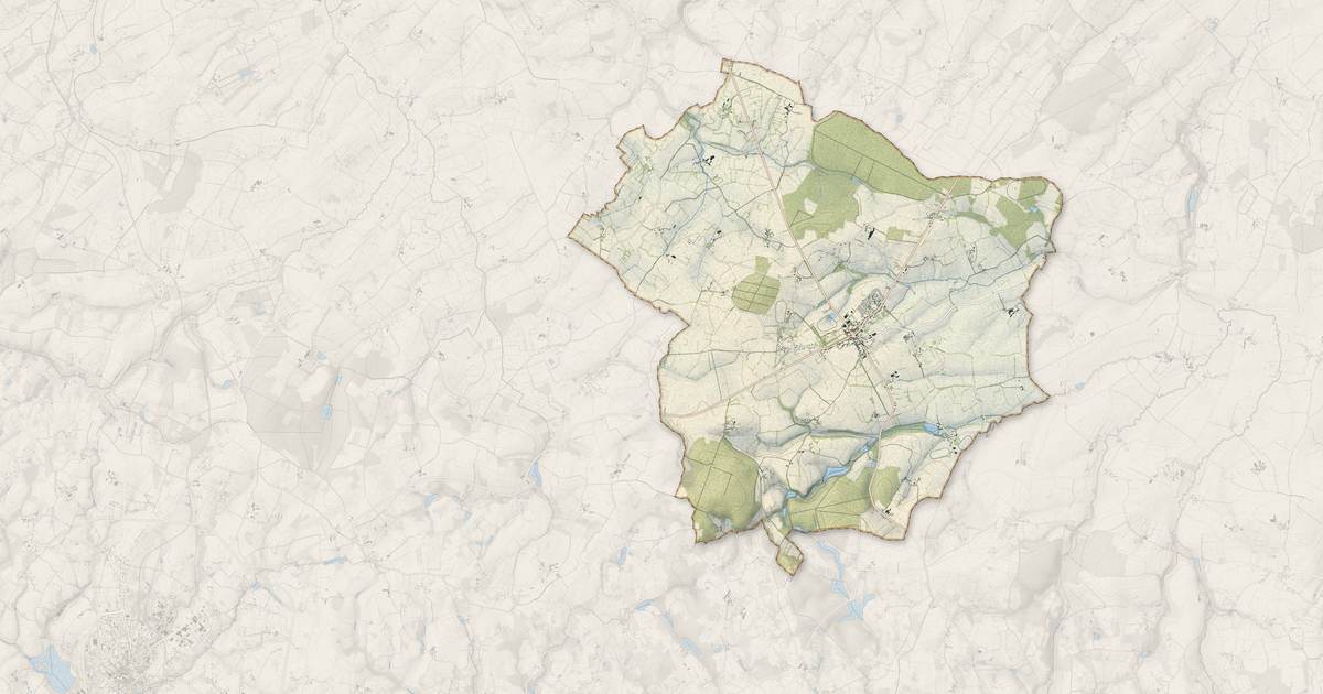Portrait cartographique de Rânes : relief, eau, forêts, bâti et voies, calculés à partir des données de l'IGN