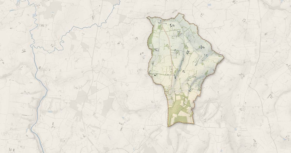 Portrait cartographique de Saint-Brice : relief, eau, forêts, bâti et voies, calculés à partir des données de l'IGN