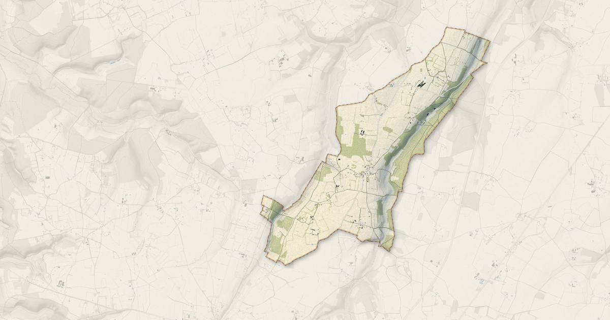 Portrait cartographique de Saint-Germain-d'Aunay : relief, eau, forêts, bâti et voies, calculés à partir des données de l'IGN