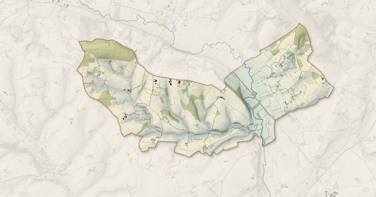 Portrait cartographique de Saint-Germain-des-Grois : relief, eau, forêts, bâti et voies, calculés à partir des données de l'IGN