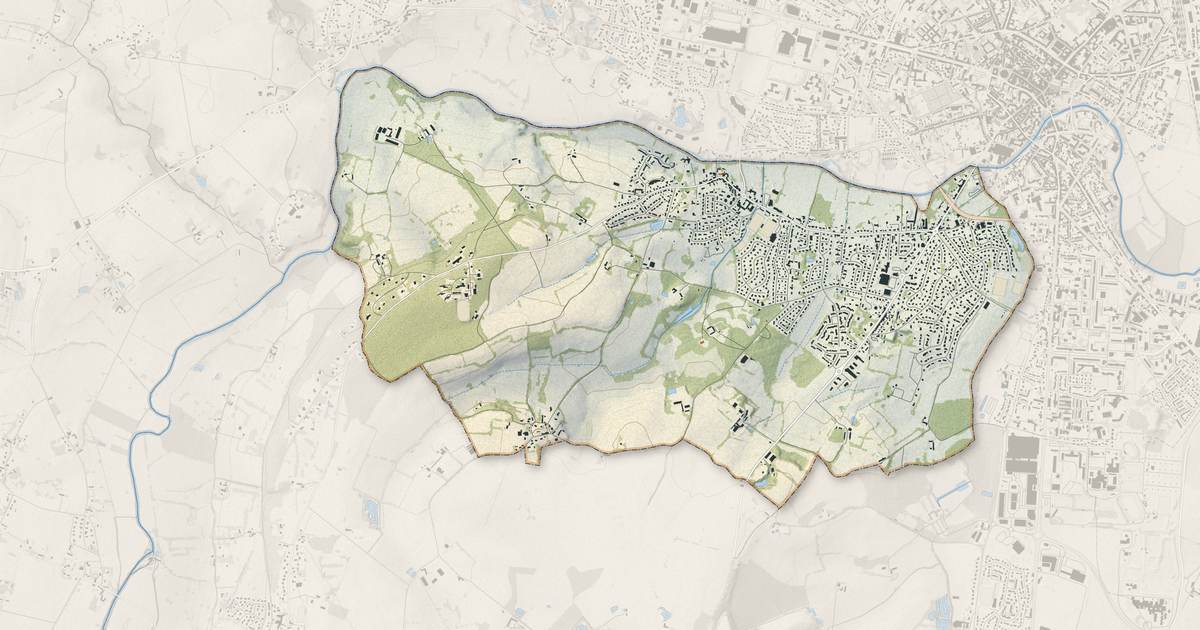 Portrait cartographique de Saint-Germain-du-Corbéis : relief, eau, forêts, bâti et voies, calculés à partir des données de l'IGN