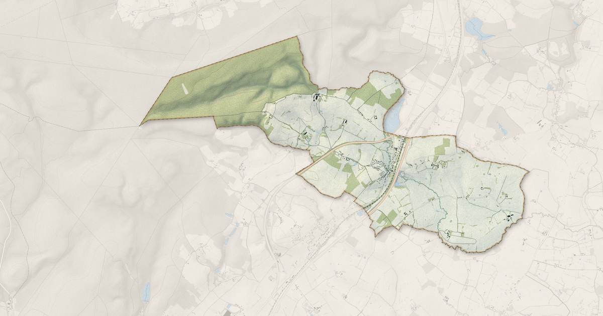 Portrait cartographique de Saint-Gervais-du-Perron : relief, eau, forêts, bâti et voies, calculés à partir des données de l'IGN