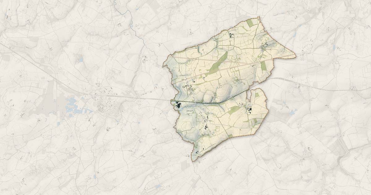 Portrait cartographique de Saint-Hilaire-de-Briouze : relief, eau, forêts, bâti et voies, calculés à partir des données de l'IGN