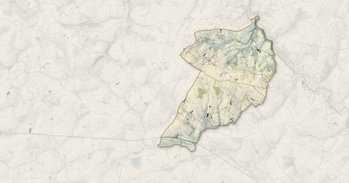 Portrait cartographique de Sainte-Opportune : relief, eau, forêts, bâti et voies, calculés à partir des données de l'IGN