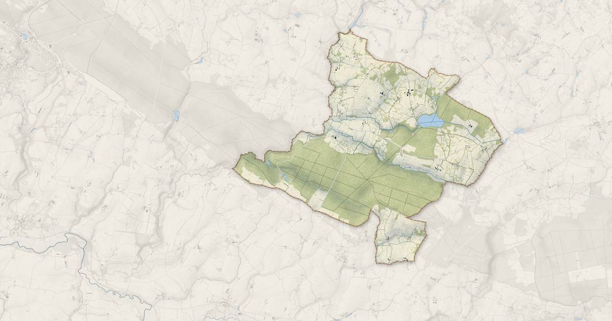 Portrait cartographique de Saint-Patrice-du-Désert : relief, eau, forêts, bâti et voies, calculés à partir des données de l'IGN