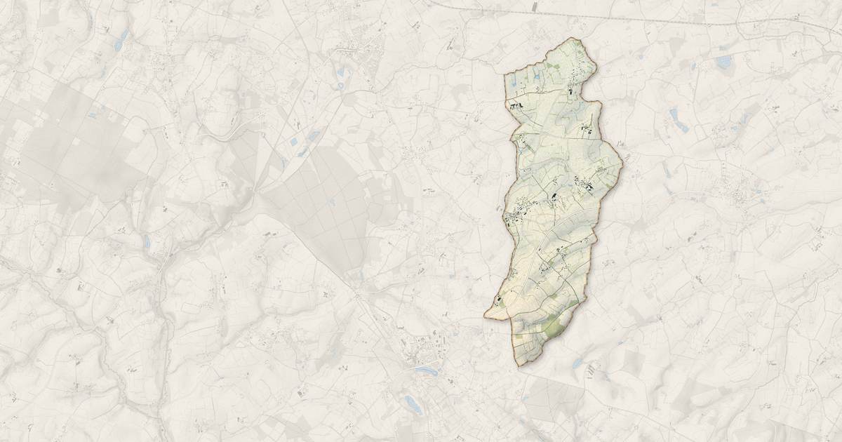 Portrait cartographique de Saires-la-Verrerie : relief, eau, forêts, bâti et voies, calculés à partir des données de l'IGN