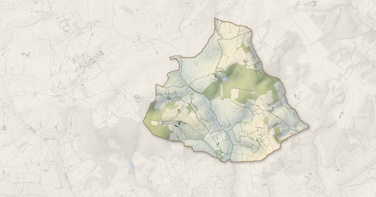 Portrait cartographique de Tellières-le-Plessis : relief, eau, forêts, bâti et voies, calculés à partir des données de l'IGN