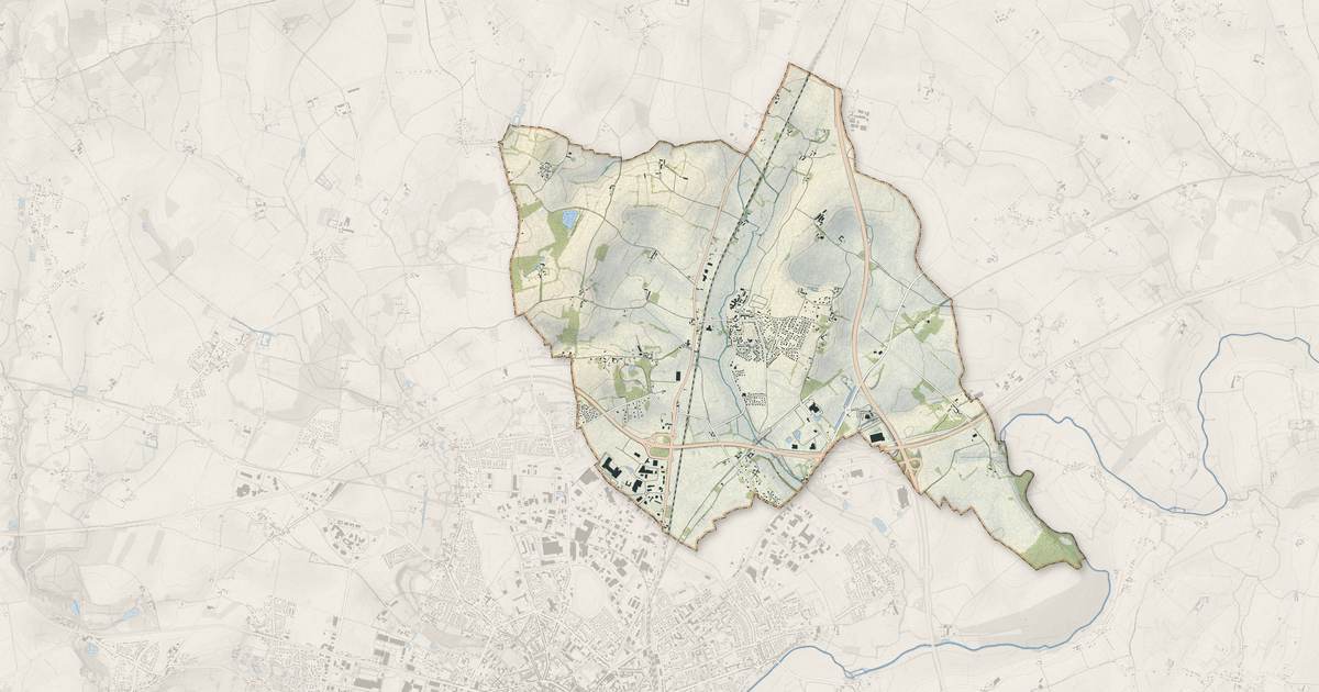 Portrait cartographique de Valframbert : relief, eau, forêts, bâti et voies, calculés à partir des données de l'IGN