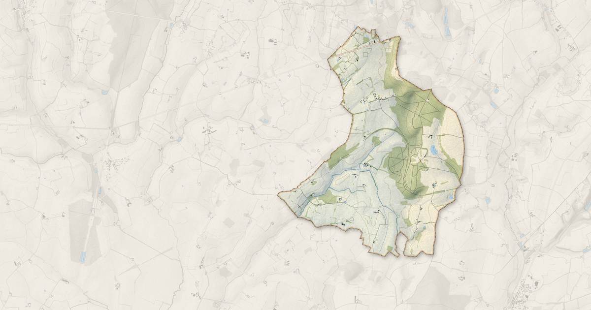 Portrait cartographique de Vaunoise : relief, eau, forêts, bâti et voies, calculés à partir des données de l'IGN