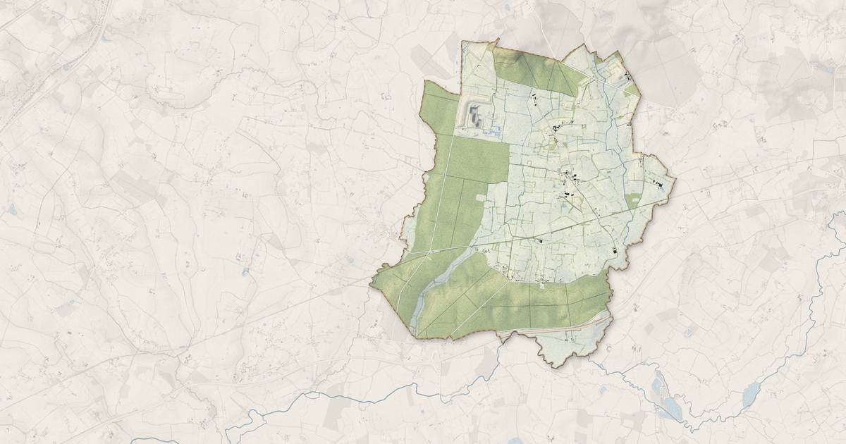 Portrait cartographique de Les Ventes-de-Bourse : relief, eau, forêts, bâti et voies, calculés à partir des données de l'IGN